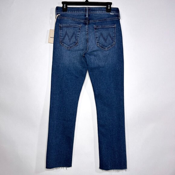 NWT Mother Mid-Rise Dazzler Flood Fray What's Your Sign Straight Jean Size 29 - Picture 14 of 16